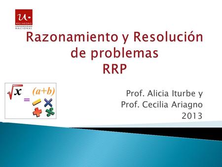 Razonamiento y Resolución de problemas RRP