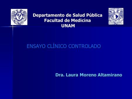 Departamento de Salud Pública Facultad de Medicina UNAM