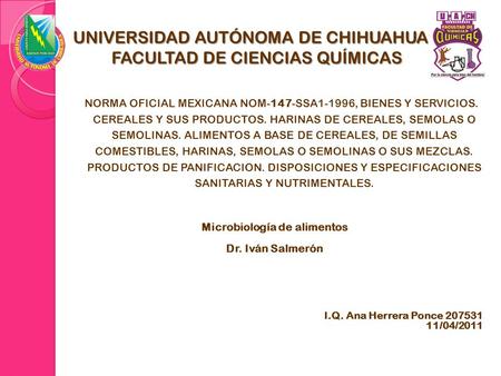 Microbiología de alimentos Dr. Iván Salmerón