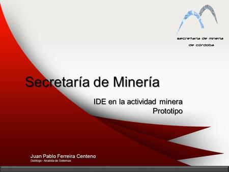 Secretaría de Minería IDE en la actividad minera Prototipo
