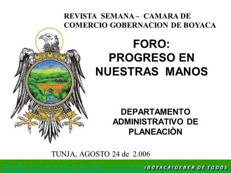 FORO: PROGRESO EN NUESTRAS MANOS