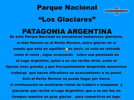 Parque Nacional “Los Glaciares” PATAGONIA ARGENTINA
