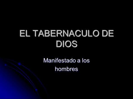 Manifestado a los hombres