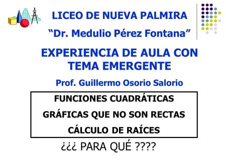 EXPERIENCIA DE AULA CON TEMA EMERGENTE