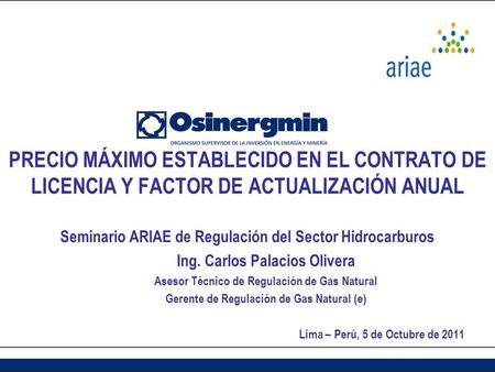 Seminario ARIAE de Regulación del Sector Hidrocarburos