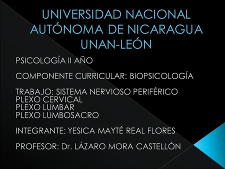 UNIVERSIDAD NACIONAL AUTÓNOMA DE NICARAGUA UNAN-LEÓN