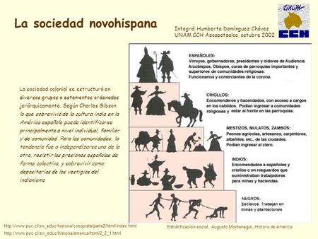 La sociedad novohispana