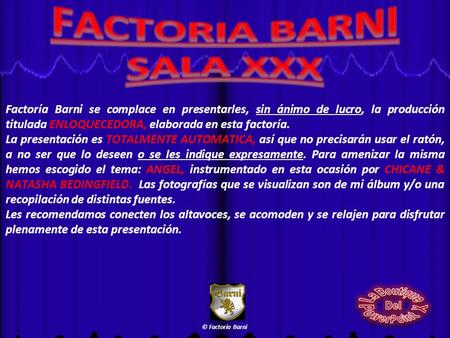 FACTORIA BARNI SALA XXX