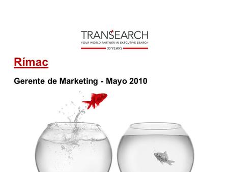 Rímac Gerente de Marketing - Mayo 2010.