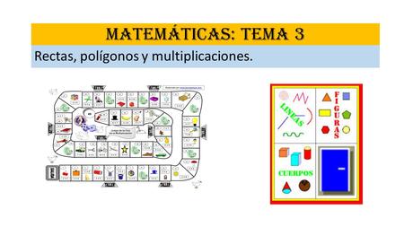 MATEMÁTICAS: TEMA 3 Rectas, polígonos y multiplicaciones.