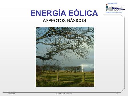 ENERGÍA EÓLICA ASPECTOS BÁSICOS 29/11/2004 ¿Qué es Energía Eólica?