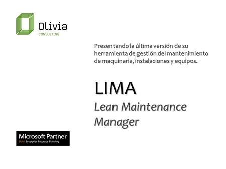 LIMA Lean Maintenance Manager