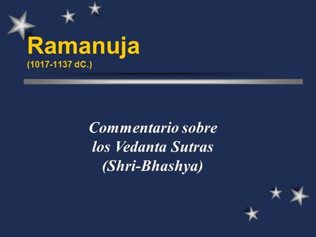Commentario sobre los Vedanta Sutras