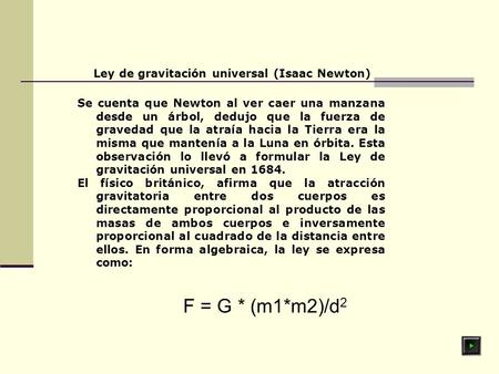 Ley de gravitación universal (Isaac Newton)