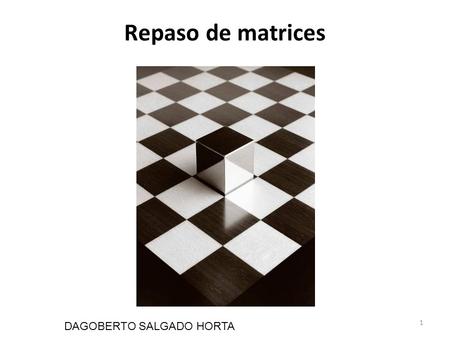 Repaso de matrices DAGOBERTO SALGADO HORTA.