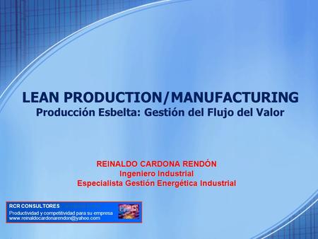 LEAN PRODUCTION/MANUFACTURING