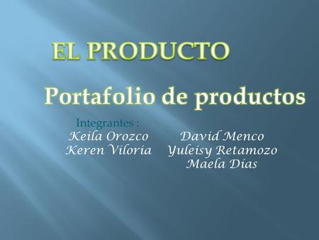 Portafolio de productos