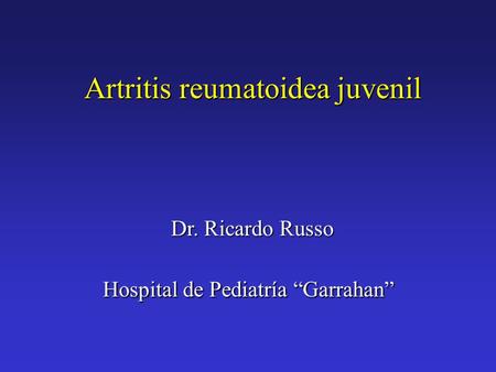 Artritis reumatoidea juvenil