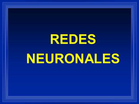 REDES NEURONALES.