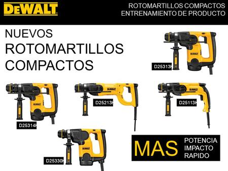 MAS ROTOMARTILLOS COMPACTOS NUEVOS POTENCIA IMPACTO RAPIDO D25313K