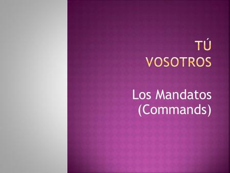 Los Mandatos (Commands)