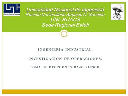 Universidad Nacional de Ingeniería Recinto Universitario Augusto C