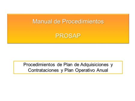 Manual de Procedimientos