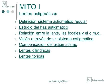 MITO I Lentes astigmáticas