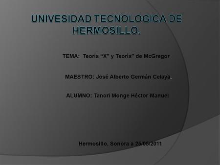 UNIVESIDAD TECNOLOGICA DE HERMOSILLO.