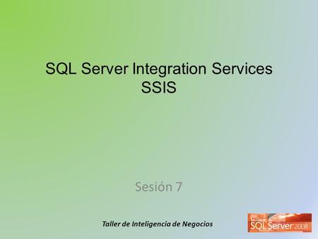 SQL Server Integration Services SSIS