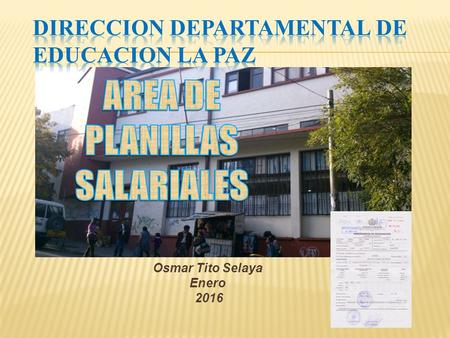 DIRECCION DEPARTAMENTAL DE EDUCACION LA PAZ