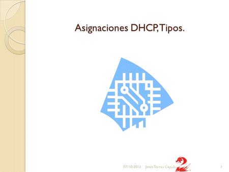 Asignaciones DHCP, Tipos. 07/10/20121Jesús Torres Cejudo.