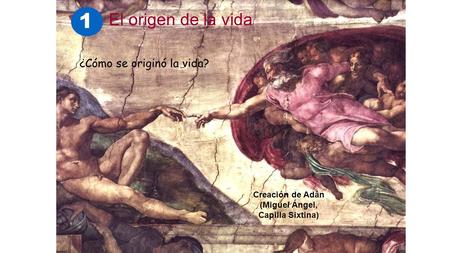 1 El origen de la vida ¿Cómo se originó la vida? Creación de Adán
