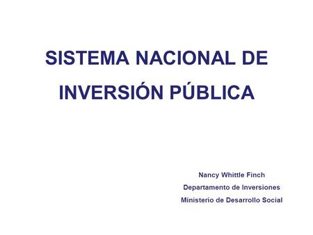 SISTEMA NAICA CHILENO ÓN PÚBLICA CHILENO