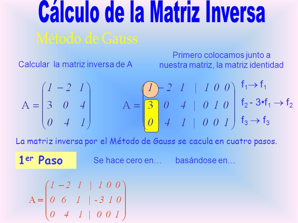 Cálculo de la Matriz Inversa - ppt video online descargar
