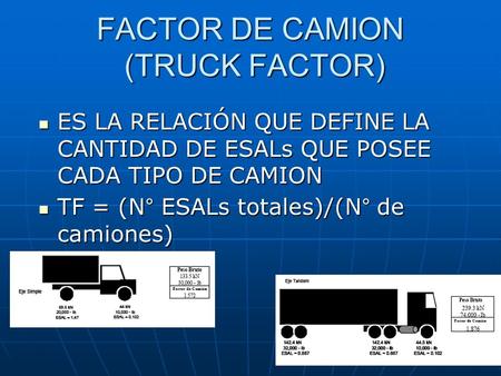 FACTOR DE CAMION (TRUCK FACTOR)