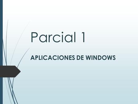 APLICACIONES DE WINDOWS
