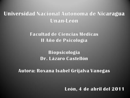 Universidad Nacional Autónoma de Nicaragua Unan-León