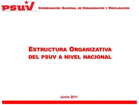 Estructura Organizativa del psuv a nivel nacional