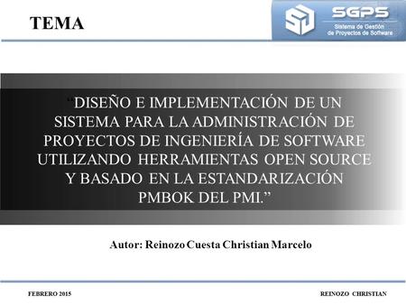 Autor: Reinozo Cuesta Christian Marcelo