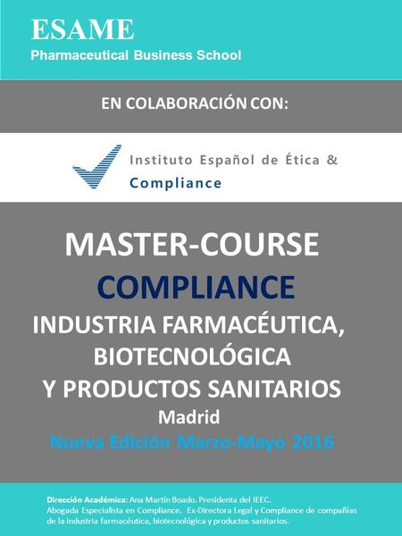 MASTER-COURSE COMPLIANCE