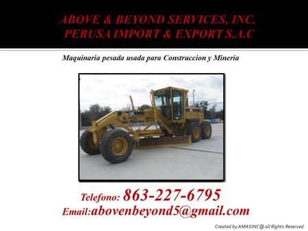 ABOVE & BEYOND SERVICES, INC. PERUSA IMPORT & EXPORT S.A.C