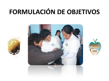 FORMULACIÓN DE OBJETIVOS