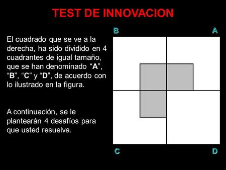 TEST DE INNOVACION B A D C