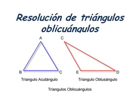Resolución de triángulos oblicuángulos