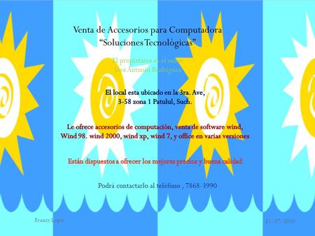 Venta de Accesorios para Computadora “Soluciones Tecnológicas”