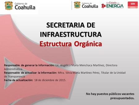 SECRETARIA DE INFRAESTRUCTURA