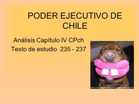 PODER EJECUTIVO DE CHILE