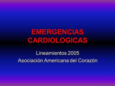 EMERGENCIAS CARDIOLOGICAS