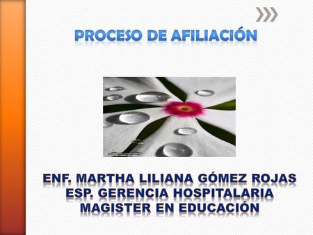 ENF. Martha Liliana Gómez rojas ESP. GERENCIA HOSPITALARIA